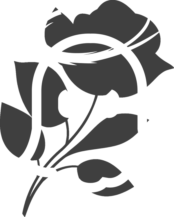 GhostHalo logo: a ghost with a gray rose